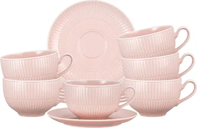 Produktbild von Seltmann Weiden Amina rosč Milchkaffeetasse + Untertasse 6er Set