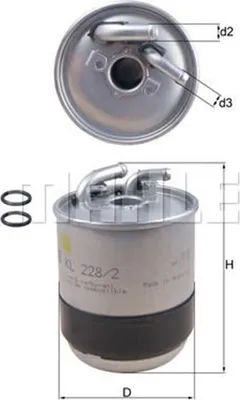 Produktbild von Kraftstofffilter KNECHT KL 228/2D
