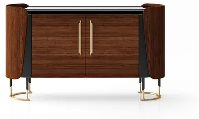 Productafbeelding van Elegant, bruin houten sideboard in moderne stijl