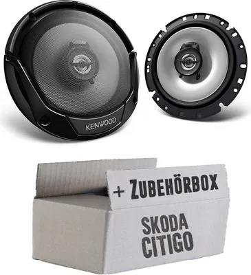 Produktbild von Lautsprecher Boxen Kenwood KFC-S1766 - 16,5cm 2-Wege Koaxialsystem Auto Einbausatz - Einbauset passend für Skoda Citigo Front Heck - justSOUND