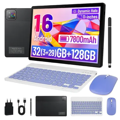 Obrázok produktu pre 11-palcový tablet, Android 16, 256 GB ROM s možnosťou rozšírenia na 1 TB, rozlíšenie 1280 x 800 pixelov, batéria s kapacitou 7800 mAh, 8 Mpx fotoaparát, 5G, Wi-Fi, Bluetooth, s klávesnicou, myšou a stylusom