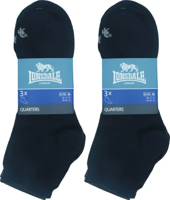 Immagine prodotto di Lonsdale 6 paia di calzini a quarti di dollaro in cotone blu35-38