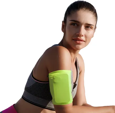 Produktbild von MMOBIEL Handytasche Joggen Dehnbar - Größe L - 30 bis 40cm Armumfang - Neongrün