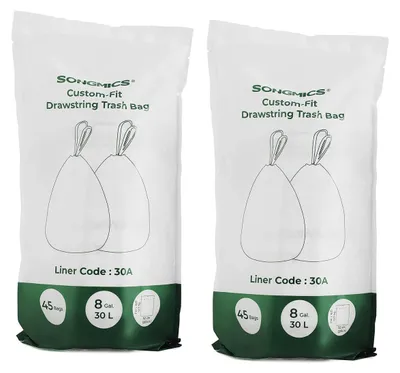 Image de Sacs poubelle avec cordon de serrage | Blanc