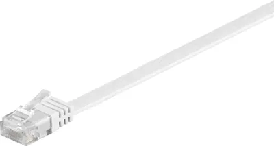 Obrázok produktu pre Plochý prepojovací kábel CAT 5e, U/UTP, biely