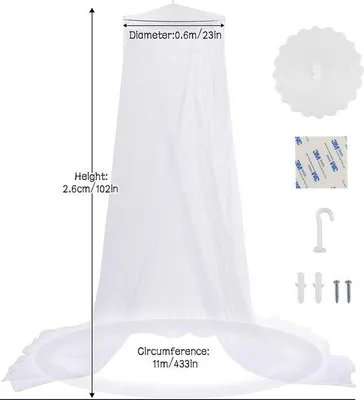 Produktbild von Zeltbett, großes Moskitonetz für Reisen, Zweibett, Mädchenzelt, runder Netzaufbau, Vorhang für Einzelbett, Moskitonetz, Outdoor, für Camping, zu Hause, Garten, 0,6 x 2,5 x 10 m