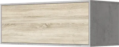 Produktbild von SMARTBett Hängeschrank mit 1 Klapptür zu 120 & 140 Schrankbetten Horizontal Standard Beton/ Eiche Sonoma