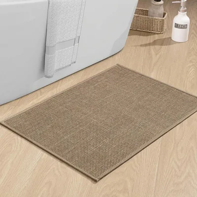 Productafbeelding van Badmat 43 x 61 cm, antislip, wasbaar, bruin