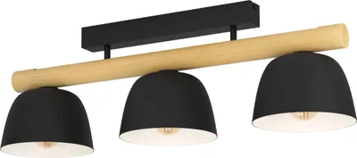 Zdjęcie produktu dla Lampa Sufitowa 3Xe27 Czarna Eglo Sherburn