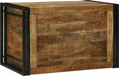 Immagine prodotto di Scatola di Stoccaggio 80 x 50 x 50 cm Legno di Mango Grezzo