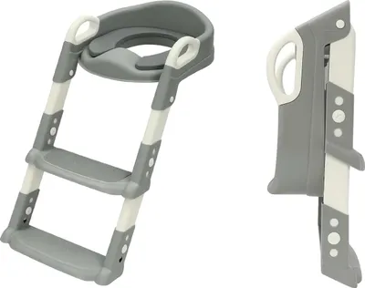 Image de Siège de toilettes d'apprentissage, modèle antidérapant, réglable en hauteur, GRIS