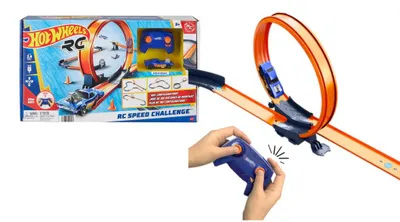 Productafbeelding van Hot Wheels RC 1:64 schaal, RC Speed Challenge racebaan set