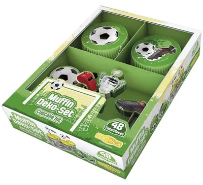 Produktbild von Muffinset Fussball, 48 teilig