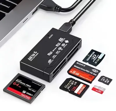 Obrázek produktu pro Čtečka paměťových karet USB 2.0, 6 v 1, přenosová rychlost až 480 Mbps, kompatibilní s Windows a Mac