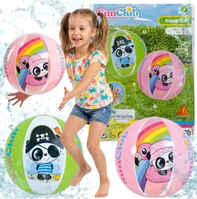 Zdjęcie produktu dla Piłka plażowa panda 40 cm Jilong dmuchana na basen i plażę