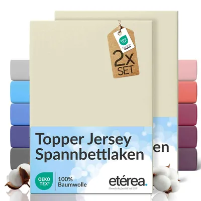 Produktbild von etérea Jersey Spannbettlaken Baumwolle 140x200 - 160x200 cm