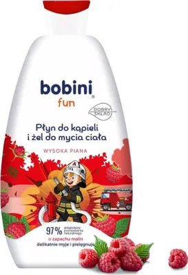 Zdjęcie produktu dla Bobini płyn do kąpieli i żel malinowy 500 ml