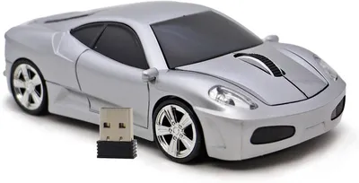 Produktbild von Computermaus USB 2,4 GHz Rennwagen 3D drahtlose Maus optische Mäuse für Windows und Mac Einzigartiges Rennwagen-Design mit LED-Beleuchtung