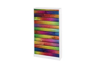 Produktbild von Schuhschrank >8956-VINTAGE< in Weiß, MDF - 60x1080x17cm (BxHxT)