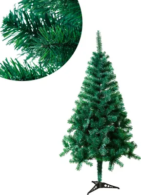 Productafbeelding van LZQ Kunstkerstboom, 120 cm, groene dennenboom van PVC met standaard. Decoratieve kerstboom voor thuis, kantoren, winkels en hotels