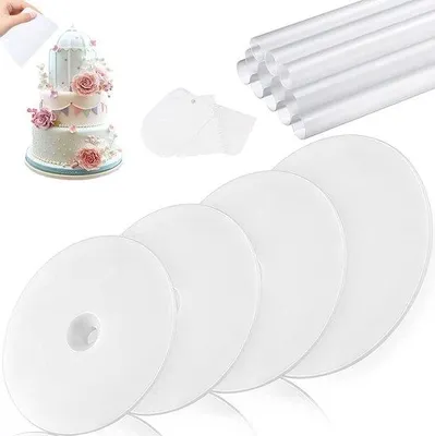 Produktbild von Edelstahl Tortenständer 4-teilig 9-20cm wiederverwendbar