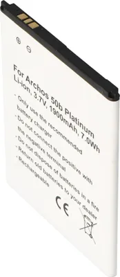 Productafbeelding van Accu geschikt voor de Archos AC50BPL, Archos 50b Platinum, afmetingen: 73,0 x 60,0 x 4,0 mm