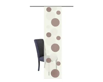 Produktbild von Schiebegardine Scherli Kreise braun 60x245 cm