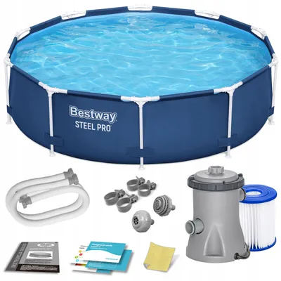 Produktbild von Bestway Frame Pool Set Ø305x76cm Swimmingpool Schwimmbecken Filterpumpe