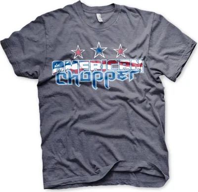 Produktbild von American Chopper Flag Logo T-Shirt - X-Large - Navy-Heather