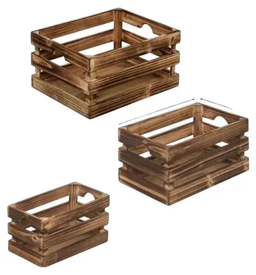 Produktbild von Holzlagerkisten, stapelbares Design, vielseitige Organizer, MULTI