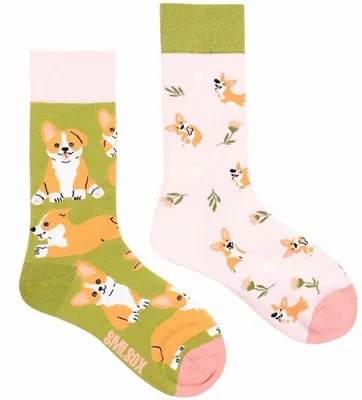 Produktbild von Musthaves – Bunte, lustige  Socken Uni – Corgi - Einheitsgröße Gr. 38 - 43