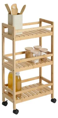 Produktbild von Schmaler Küchenwagen aus Five® - Holz - Dekorativ | Nachhaltig | Langlebig