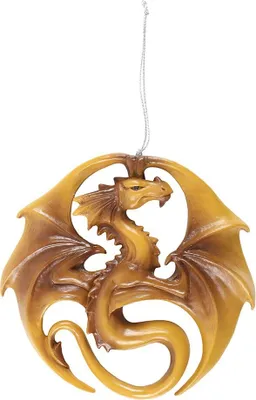 Obrázek produktu pro Anne Stokes - Závěsná ozdoba, Dračí medailon SD6369 (jedna velikost) (zlatá/hnědá)