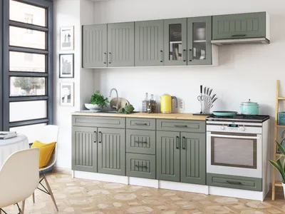 Obrázek produktu pro Kuchyňská linka BERIZA CHOCO 240cm - Olive