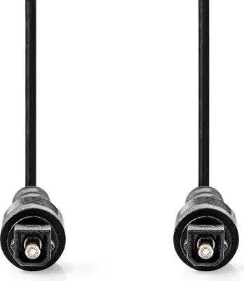 Produktbild von Nedis Optisches Audiokabel - Toslink Stecker - Toslink Stecker - 1.00 m - Rund - PVC - Schwarz - Label