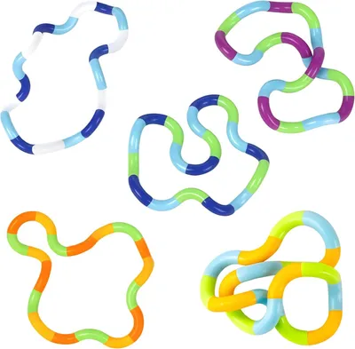 Imagen del producto de Juguetes sensoriales Tangle - 5 unidades - Juguetes para aliviar la ansiedad - Desmontables - Para niños y adultos