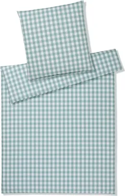 Produktbild von elegante Web-Perkal-Kissenbezug einzeln Quadro Farbe Salbei Größe 80x80