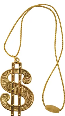 Image de Bristol Novelty Collier corde dollar BN399 (taille unique) (or)