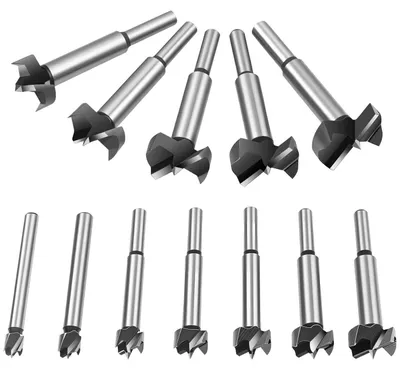 Immagine prodotto di Omgoods - Set di punte da trapano Forstner - 12 pezzi in HSS - Per lavorazione del legno - Diverse misure da 10-35 mm - Adatto per legno - Qualità professionale...