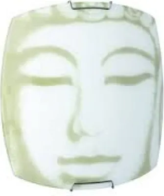 Produktbild von Wandleuchte Grau Wandlampe Dekorglas Buddha Glas
