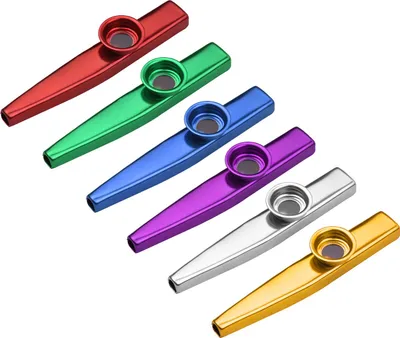 Image de Naroote Kazoo Instrument, Kazoo Aluminium 6 PCs Instrument à Vent Multi -couleurs Instruments de Musique pour Enfants, Adultes et Débutants