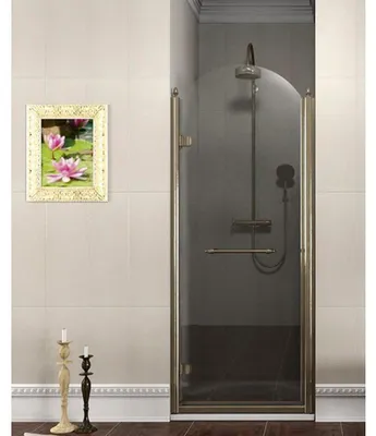 Productafbeelding van Gelco ANTIQUE douchedeur, 800 mm, links, helder glas, brons, Lichtschatten