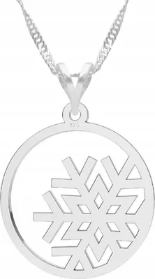 Immagine prodotto di Collana in argento 925 con ciondolo a forma di fiocco di neve, 45 cm