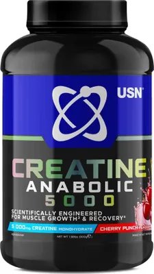 Produktbild von USN Creatine Anabolic 5000 – 900 g Cherry Punch