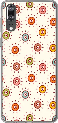 Produktbild von MuchoWow® Handyhülle Schutzhülle Hülle für Telefoonhoesje Huawei P20 Muster - Sonne - Punkte - Mädchen - Kinder - Kinder Silikon Softcase Handy Hülle - Hardcover