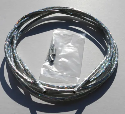 Produktbild von Außenzug Bowdenzug Silber Konfettiglanz metallic 2,50 m 5 mm