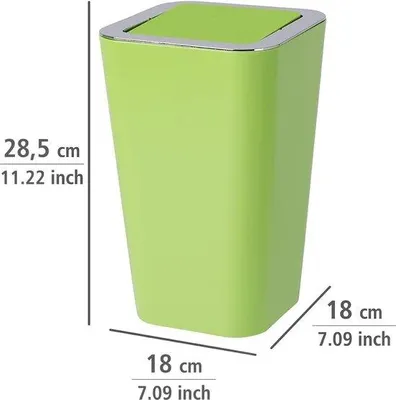 Produktbild von Kunststoffmüllbehälter 6 Liter, 18x28,5x18 cm, Polystyrol
