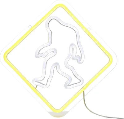 Produktbild von Sasquatch LED Neon Lampe – Lustige Wanddeko, USB betrieben, 12,2" Wandlicht, Kinderzimmer, Wohnzimmer, Geburtstagsgeschenk