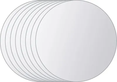 Obrázek produktu pro vidaXL 8dílná sada zrcadlových dlaždic Round Glass
