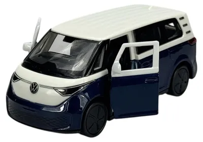 Produktbild von Welly VW Volkswagen ID. Buzz Weiß und Blau 1:34 Die Cast Metall Modell im Kasten 43829